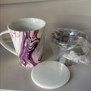 TEAVANA Tea Infuser Steeper Cup Mug and Lid 12oz NEW OLD STOCK 2015 Starbucks